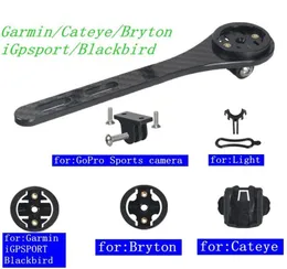 Cykeldatormontering Full Carbon 3K Road MTB Bike Styret Mount Holder Support för Garmin Cateye Bryton Igpsport Blackbird5475104