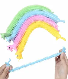 TPR الإجهاد الإجهاد TOY UNICORN MONKEY WORM String String Funny Pull Vate Toys Noodles Anti Glue Glue Lope Neon Autism Noodle Gift for Kids Child538984