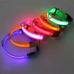 Hundehalsbänder Wiederaufladbare LED S M L XL Haustiere Nacht Sicherheit Blinkhalsband mit USB-Kabel Aufladen ZZ