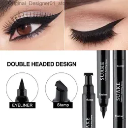 Eyeliner 2 In1 Stamp Liquid Eyeliner Pencil Pencil Proof Fast Dry-Ended Seal Seal Eye Liner Pen Make Up for Women Cosmetics Q240122