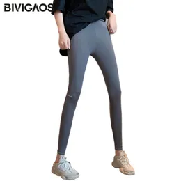 Capris Bivigaos Nuova Estate Ultrasottile Ghiaccio Setoso Leggings Donna Slim Stretch Traspirante Fiess Legging Sexy Skinny Allenamento Leggings