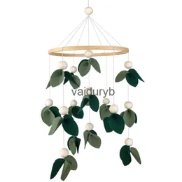 Mobiles# Mobile Crib Mobile Baby Rattle Newborn Toys Soft Felt Cloth Leaves Round Bamboo Ring Hanging Bed Bell Baby 6 Months Toddler Toysvaiduryb