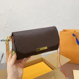 5A Дизайнерские коричневые сумки через плечо с цветком Модный кошелек Кожаная сумка на плечо Роскошный женский кошелек Классическая сумка с цепочкой Повседневная сумка с клапаном Clutc