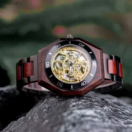 Altro Relogio Masculino BOBO BIRD Meccanico automatico Uomo Regali di Natale Orologi di lusso in legno erkek kol saati OEM YQ240122