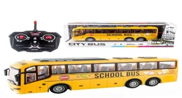Ônibus elétrico de controle remoto sem fio 4CH com simulação de luz modelo de passeio escolar brinquedo 2111028599124