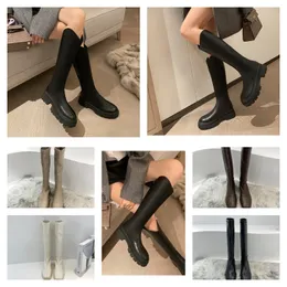 2024 Włochy Kobiet Designer Boots Cowboy Domino F But But Combat Knight Stretch High Heel Sneaker Winter Womens Buty koronkowe motocykl Kobiet Bottes