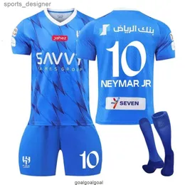 23-24 Riyadh New Moon Home No.10 Neymar camisa de secagem rápida conjunto de camisa de futebol sem marca''gg''088C