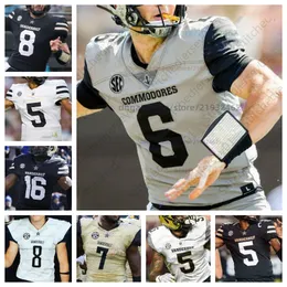 Vanderbilt Commodores Football Jersey NCAA College Custom Männer Frauen Jugend 21 Keyon Brooks 32 Sarah Fuller 48 Andre Mintze 74 Chris Williams 2 Deuce Wallace