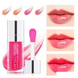 Lip Gloss Oil Glow Crystal Jelly Hidratante Plum Lipgloss Tint Maquiagem Nutritiva de Longa Duração Y Plump Tinted Make Up Drop Delivery H Dha65