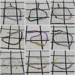 Braccialetti 2023 Nuovi popolari gioielli in argento 925 di alta qualità Pulsera De Nylon Negro Mama corda pietre preziose braccialetto per le donne regalo festa della mamma