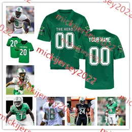 John Wade Melvin Cunningham Marshall Jersey Josh Davis 19 Chris Crocker 31 Omari Cobb Marshall Thundering Herd Football Jerseys Niestandardowe męskie męże