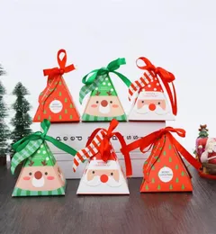 30 PCSSet Frohe Weihnachten Candy Box Neue Kreative Geschenk Papier Boxen Mit Band Cartoon Santa Claus Weihnachten Dekor Festival Liefert2951391552