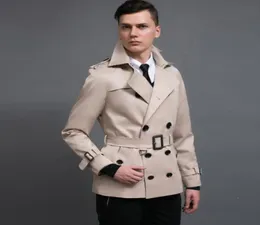 2019 신규 디자이너 OUBLE BEARSTED SHORT TRENCH COAT MENS Overcoat Long Sleeve Mens 의류 사업 OUTERWEAR8601034