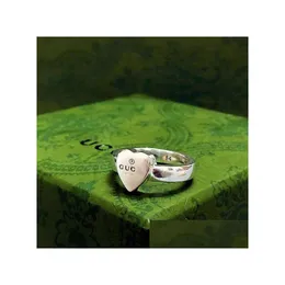 Bandringe Ring für Frau Designer Herz Gold Liebe Luxus 925 Silber Geschenk T Womens Drop Lieferung Schmuck DHF0T
