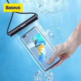 iPhoneのbases baseusウォータープルーフ電話バッグ13 12 Pro Max Waterproof Phone Case for Samsung Xiaomi Swim Universal Protection Cover