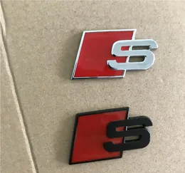 Metall S Logo Sline Emblem Abzeichen Auto Aufkleber Rot Schwarz Vorne Hinten Kofferraum Tür Seite Fit Für Quattro TT SQ5 S6 S7 A4 Zubehör 1517433