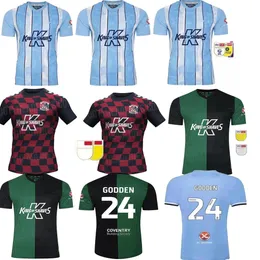 23 24コベントリーシティサッカージャージOハーレ除きGyokeres Godden Hamer 2023 2024 Home Blue Men Kit Football Shirts Tops Camiseta de Futbol 999999