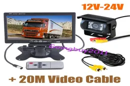 12V24V 18 LED IR LED Reversing backup Camera Car Rear View Kit 7quot LCD Monitor for Bus Truck with 20M video cable7384571