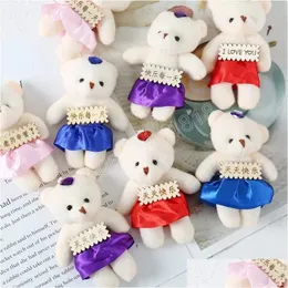 Keepsakes 12cm Cartoon Bouquet Bear Diamond Wholesale Florist Bag Flower Doll P Toy Pendant Drop Delivery Baby Kids Maternity Gifts DHQLX