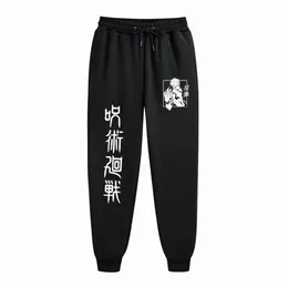 Pants Anime Print Sweat Pants Gojo Satoru Clothing Graphic Fleece Sweatpant Gym Joggers Pants Jujutsu Kaisen Trouser Man Casual Pant