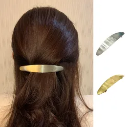 ヘアクリップはシンプルなファッショナブルで雰囲気があり、ヘアクリップは湾曲した滑らかな表面電気めっきとブラシをかけたポニーテールを持っています