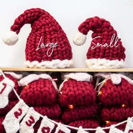 Berets rok pluszowy świąteczny kapelusz dla dorosłych dekoracje dla dzieci na domowe świąteczne prezenty dla rodzic-dziecko-dziecko ciepłe zimowe czapki