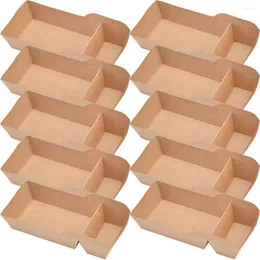 Einweg -Geschirr 50 PCs Snack Bag Kraft Paper Box Hunde Fußballdekoration Party Candy Container