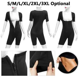 Sweat Neoprene Women Full Body Shaper Bodysuit Shapewear Suit Regular Size Zip8401141