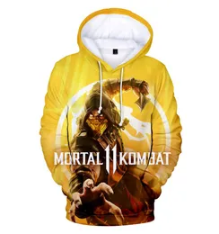 Mortal Kombat 11 Hoodies Kawaii 3Dプリントスウェットシャツ服