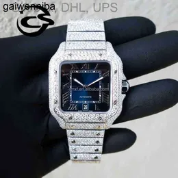 PP Cristallo privato Lusso Oem Top personalizzato Orologio da laboratorio Zircone Uomo Donna Cubo di ghiaccio ghiacciato Scheletro arabo Vvs Moissanite Diamante WTLE