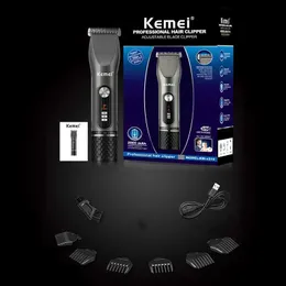 Hair Clippers Kemei KM-V310 High Power Mute Multi Function LCD Liquid Crystal Display Professional Electric Hair Clipper YQ240122