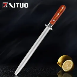 Xituo Professional سبيكة الصلب جولة شحذ القضيب المطبخ سكين سكين shears مقص نظام الحجر 240122