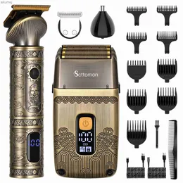 헤어 클리퍼 Hatteker Hair Clipper 세트 남성을위한 충전식 전기 면도기 Body Nose Hair Hair Cutting Machine YQ240122