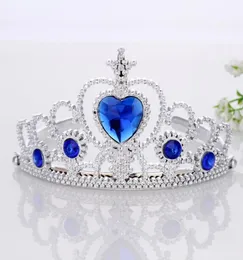 Girls Princess Crown 9 Colors Plastic Tiara Hair Accessories Lovely Crystal Head brands Children Birthday Party Christmas Gift6736565