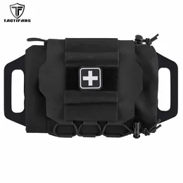Bags Tactical IFAK Pouch Two Piece System Medical First Aid Pouch Med Roll Carrier Hypalon Handle Outdoor Sport Hiking Hunting Bag