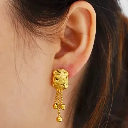 Nuovi orecchini con sfera rund per donne/ragazze Gioielli arabi africani Pendientes in oro giallo 14k Prodotti per diserbo