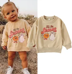 Pullover 0830 Lioraitiin 05Years Toddler Baby Girl Boy Autumn Halloween Clothing Long Sleeve Cartoon Pumpkin Printed Sweatshirt9888647