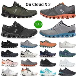 أعلى جودة مصمم أحذية على X 3 Cloudnova Shoes Men Women Triple Black White Rock Gray Blue Tide Olive Reseda Mens Trainers Outdoor Sneake