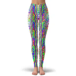 Capris tie dye estilo psicodélico moda feminina leggings 3d impresso arco-íris pintura leggings sexy elástico feminino leggings magros ddk25