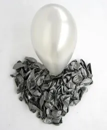 Palloncini in lattice color argento da 100 pezzi Decorazione per feste con pompa di gonfiaggio a tazza da 100 pezzi9240397