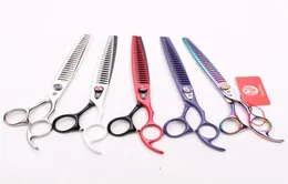 8quot 22cm JP 440C Purple Dragon Professional Dogs Pets Hairdressing Shears Grooming Shears Thinning Scissors 24 Teeth Salon Sty9854930