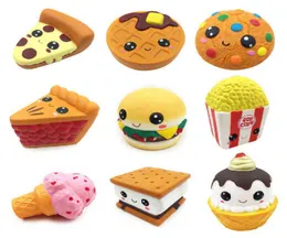 Новая мода Jumbo Cute кукурузный торт Гамбургер Squishy Slow Rising Squeeze Toy Ароматизированная игрушка для снятия стресса для детей Fun Gift Toy Y12109027286