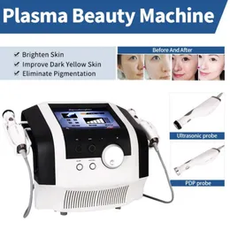 Outros equipamentos de beleza 2 em 1 Espaço Plasma Ultrasonic Handles Hot Cold Plasma Ozone Shower Pen Acne Removal Machine399