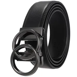 Mode riem Heren riem automatische gesp herenriemen lederen riem klassiek Goud zilver zwarte kleur gesp riemen 110 cm-130 cm m292V