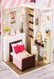 Cutebee casa de boneca móveis em miniatura casa de bonecas diy casa em miniatura quarto casa brinquedos para crianças diy casa de bonecas m09f y0329289k8457948