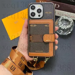 Capas de telefone de designer de luxo para iPhone 15 Pro Max 15Pro 14Plus 13pro XR XSMAX 11 12 13 Galaxy S24 S23 Moda Clássico Pequeno L Flores PU Capa de couro com slot para cartão