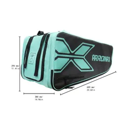 Torby na zewnątrz oryginalne Arronax Mężczyzn Women Badminton Shoder Bag na rakiety 10-12 pCS z przedziałem obuwia trzymaj wszystkie akcesoria sportowe Dr Dhacg