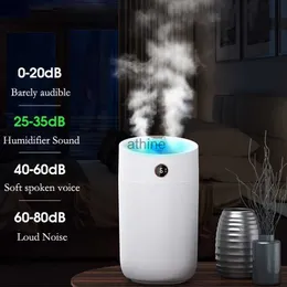 Humidifiers 3000ML Air Humidifier Aroma Diffuser Humidity Home Smart Essential oil Diffuser LED Display USB Silent humidifier With Soft Lamp YQ240122