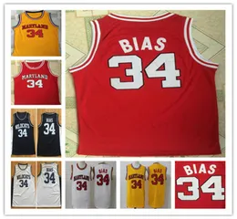 1985 Maryland Terps College Basketball Jerseys Vintage Len Bias Northwestern Wildcats High School Cousu chemises pour hommes SXXL4053390