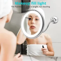 Mirrors Rotation 10x Makeup Mirror with Led Light Foldable Magnifying Tool Vanity Mirrors Travel Home Dressing Table Accessories